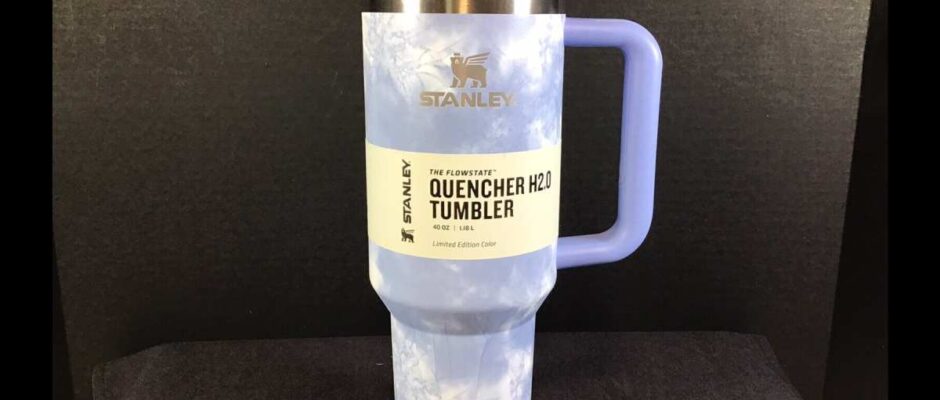 Stanley Dining | Stanley | Ocean Tie Dye 40 Oz Quencher Tumbler | Color: Blue\/White | Size: Os | Kecaruso23's Closet