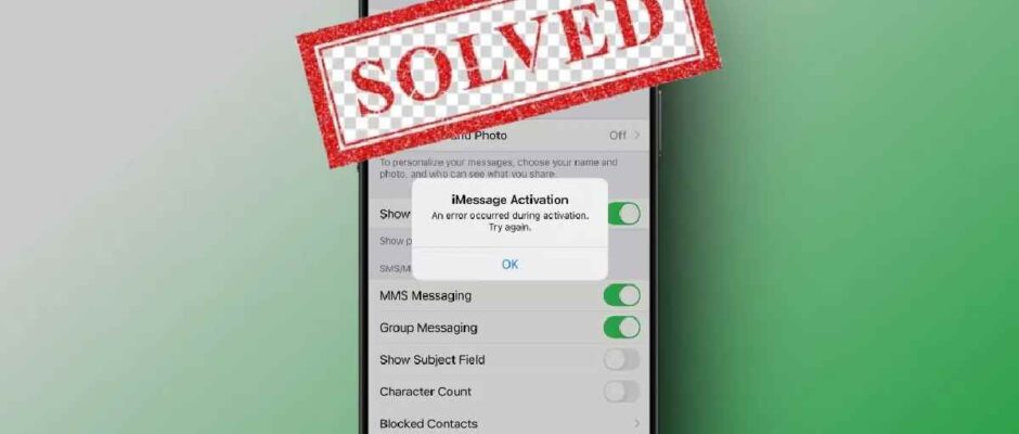 iMessage Activation Unsuccessful