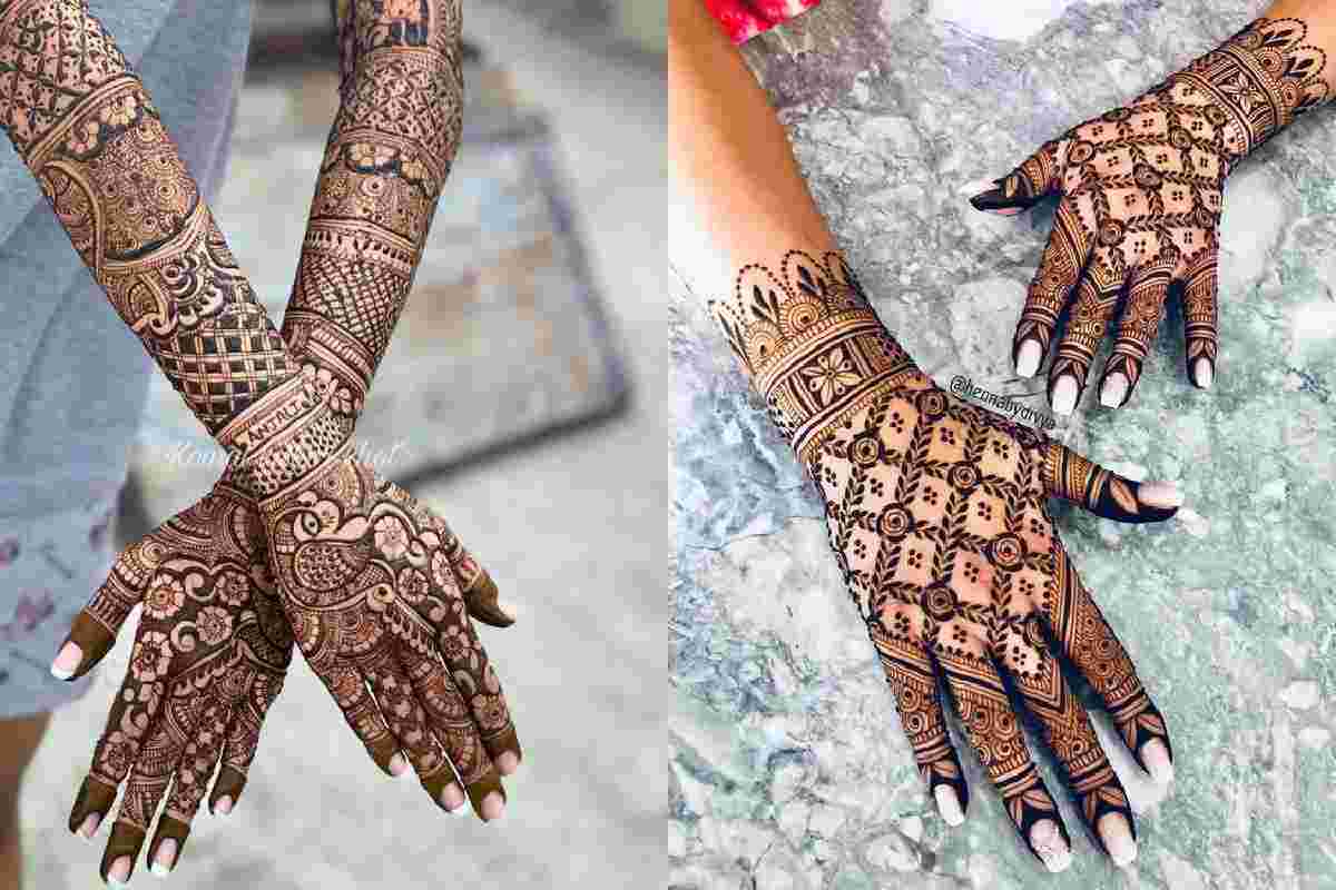 Floral Back Side Mehndi Inspirations