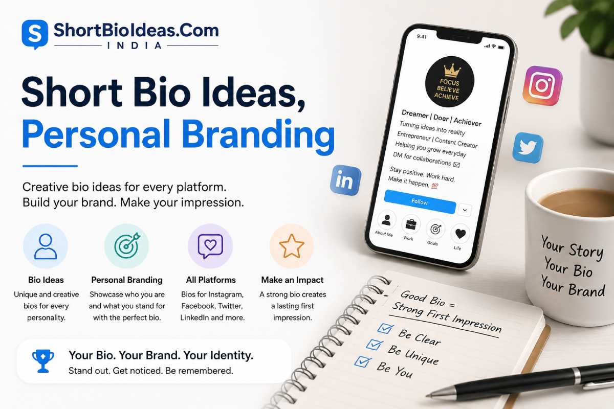 ShortBioIdeas Com India: Social Media Bio Ideas, Personal Branding