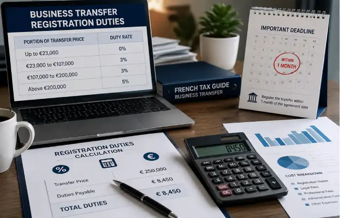 registration duties on a business transfer